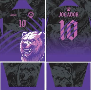 Arte Vetor Camisa Interclasse Urso 333
