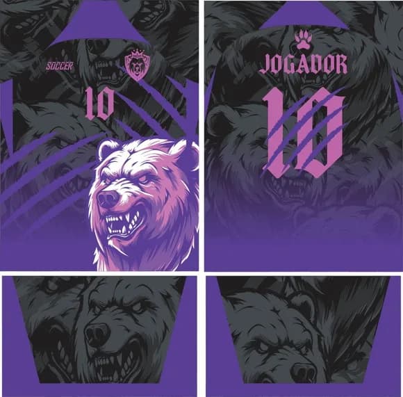 Arte Vetor Camisa Interclasse Urso 333