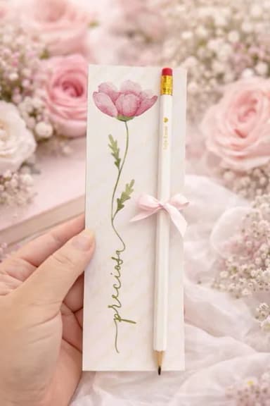 Card com Lápis Dia da Mulher