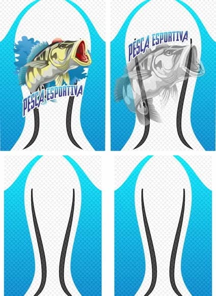 Arte Estampa Camisa Pesca-mod-0194