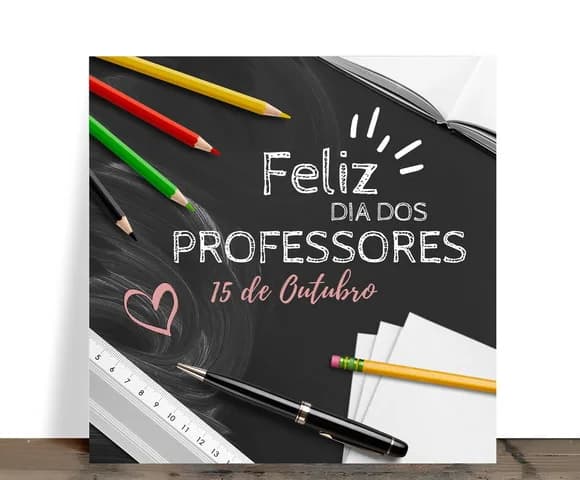 Azulejo Decorativo Feliz Dia dos Professores com Suporte