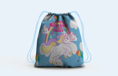 Mochilinha personalizada do Unicornio