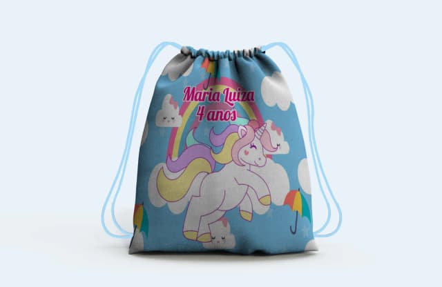 Mochilinha personalizada do Unicornio