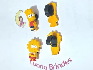 Pins para Cadarço os Simpsons Emborrachado Pacote com 6 Unid