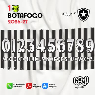 Fonte Vetor Botafogo 2026/27 Home