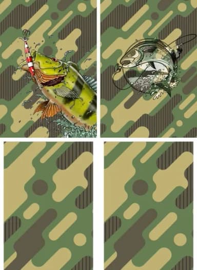 Arte Estampa Camisa Pesca-mod-0247