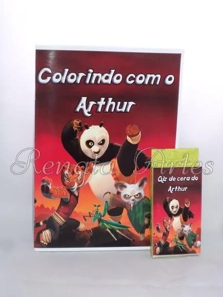 Revista de Colorir com Giz Kung Fu Panda