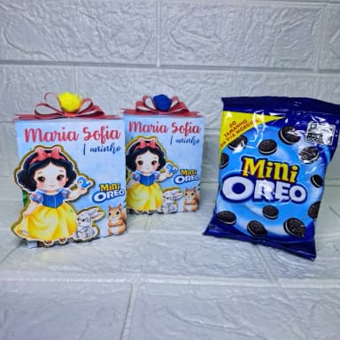 Mini Oreo na Caixa Personalizada - Branca de Neve (Fazemos todos os temas)