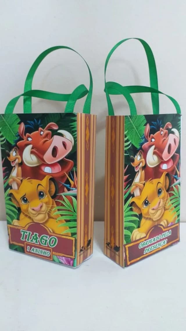 Sacolinhas Personalizadas Rei Leão para Lembrancinhas