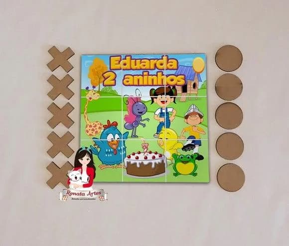 Jogo da Velha Personalizado Galinha Pintadinha