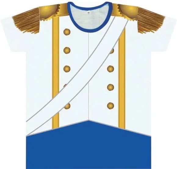 Camiseta Adulto Príncipe Encantado Azul e Branco – Fantasia Temática Masculina para Festas e Cosplay | Ricardo Fantasias