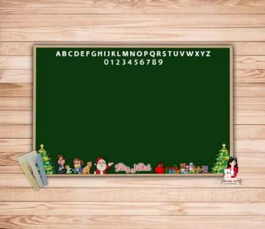 Lousa Personalizada com Giz Natal 2025