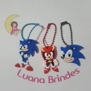 Chaveiro Sonic Emborrachado -pct C/4 Unidades