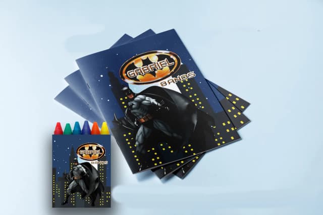Revista para colorir  com Giz de cera Batman