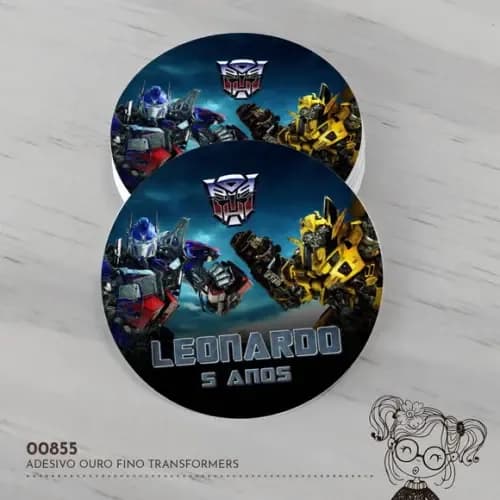 Adesivo Água Ouro Fino Transformers - 00855