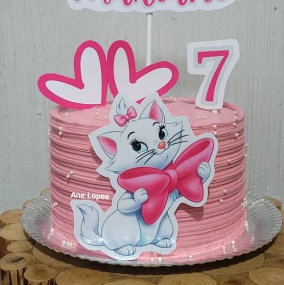 Topo de Bolo Gatinha Marie
