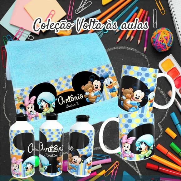 Kit Toalhinha com Garrafa Personalizada