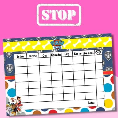 Jogo do Stop ( Conhecido Como Adedanha)