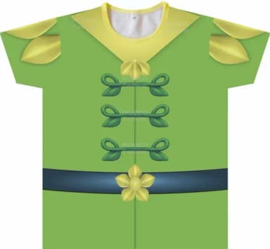 Camiseta Infantil Fantasia Príncipe do Pântano Verde e Amarela