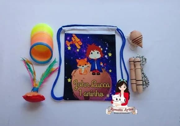 Mochila Boa Infância Tema Pequeno Príncipe