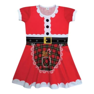 Vestido Infantil Mamãe Noel