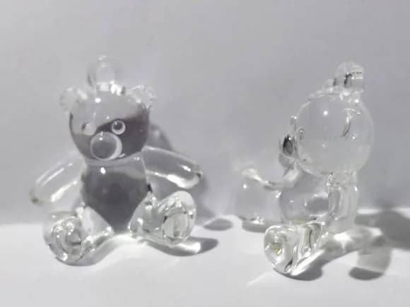 Pingente Ursinho Sentado Acrílico 4,5cm Pacote com 5 Unidade