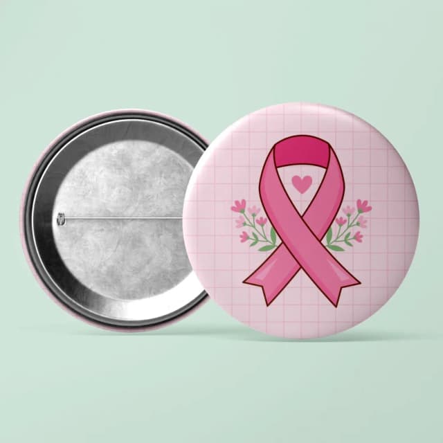 Botton Alfinete 38mm - Outubro Rosa