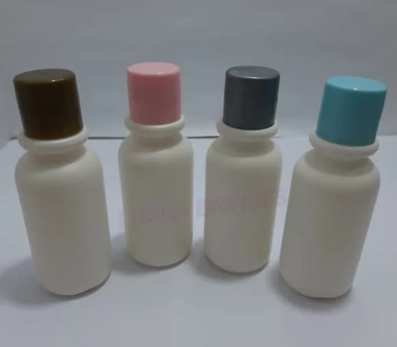 Frasco Branco Pvc 30ml C/tampas Coloridas Lisa-pct C/10 Unid