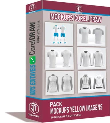 Pacote De Mockups P/ Coreldraw -yellow Images