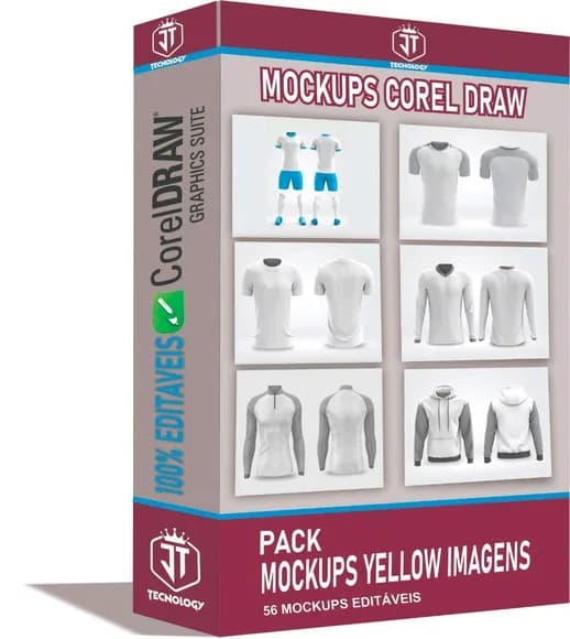 Pacote De Mockups P/ Coreldraw -yellow Images