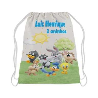Mochilinha Personalizada para lembrancinhas Looney Tunes