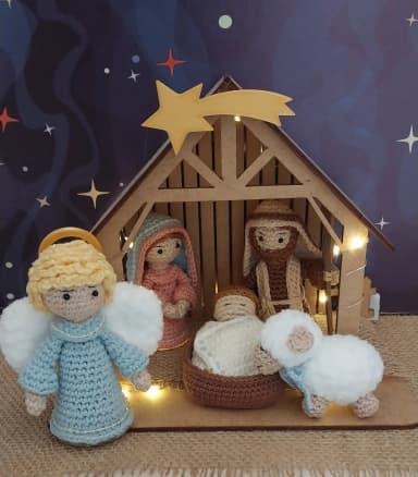 Presépio Amigurumi com 5 peças