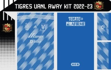 Vetor Da Camisa Tigres Uanl Away Kit 2022-23