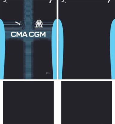 Arte Vetor Camisa Olympique Marsella Visita 2025-2026