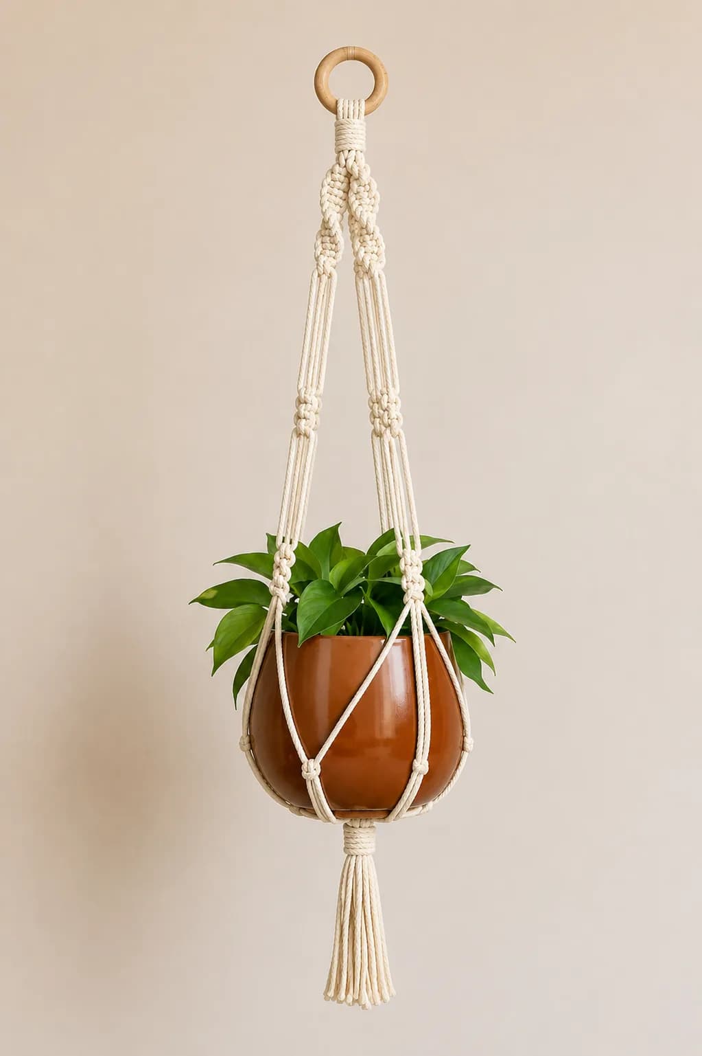 Suporte para Plantas em Macramê Feito à Mão | Decoração Boho para Casa