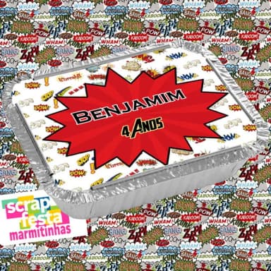 Marmitinha Personalizada Festa Super Heróis