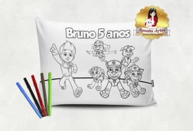 Almofada Pinte e Lave Patrulha Canina