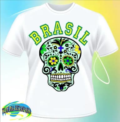 Camiseta Caveira Brasil