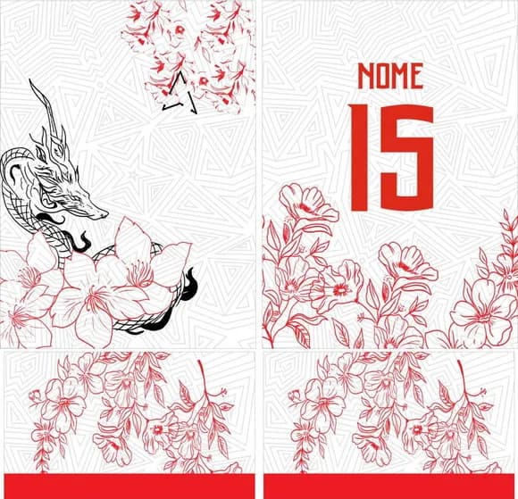 Arte Vetor Camisa Interclasse Dragão 421