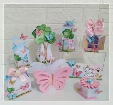 Kit 60 Lembrancinhas Jardim Encantado