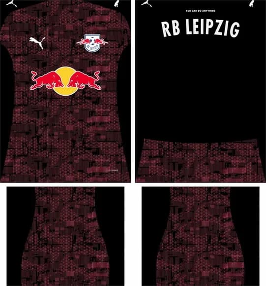 Arte Vetor Camisa Rb Leipzig Terceira 2025-2026
