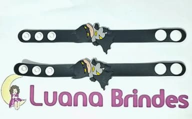 Pulseira Batman Emborrachado Pacote com 3 Unidades