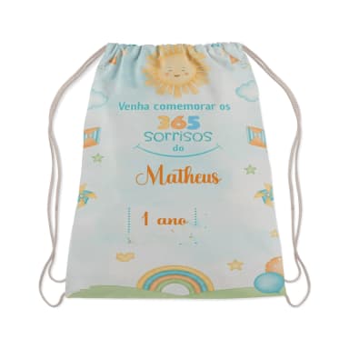 Mochilinha PersonalizadaMinha Primeira volta ao Sol