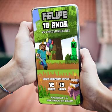 Convite Digital Minecraft