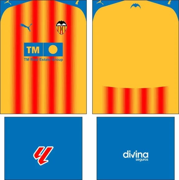 Arte Vetor Camisa Valencia Terceira 2025-2026