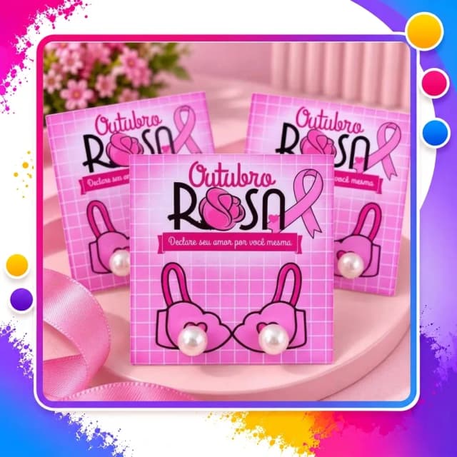 Lembrancinha Outubro Rosa com Espelhinho Personalizado – Declare seu Amor por Você Mesma
