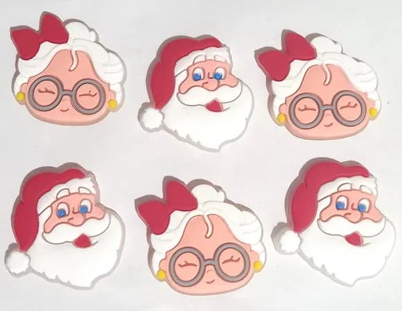 Apliques de Natal Emborrachados - 6 Unidades