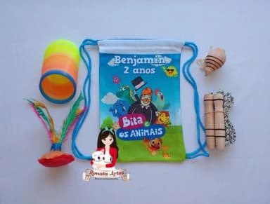 Mochila Boa Infância Tema Mundo Bita e os Animais