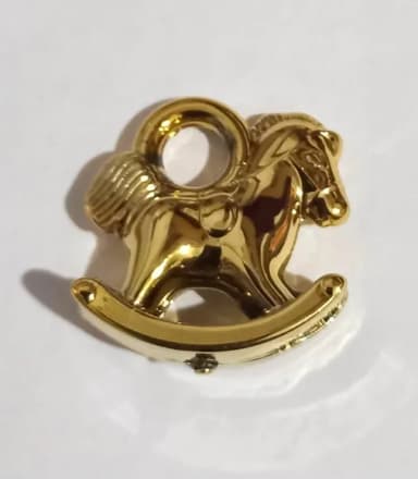 Pingente Cavalinho Abs Dourado - 10 Unidades