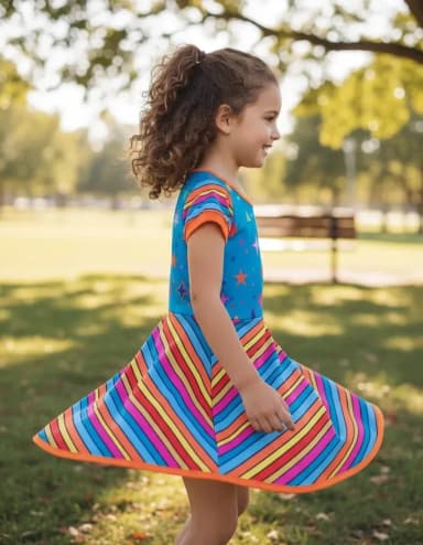 Vestido Infantil Estrelinhas